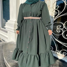 Lazy-loaded Hand made abaya - Green color