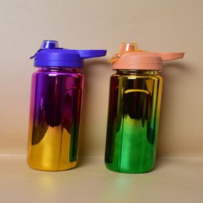 Lazy-loaded Stylish Multi-color Stainless Steel Water Bottle Hot & Cool Water Bottle with Carry Handle.