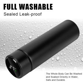 Lazy-loaded Temperature Display Thermos Water Bottle 500 ML
