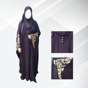 Embroided Jalbab (Chiffon) Color