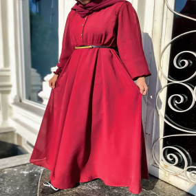 Lazy-loaded Hand made Premium Red Abaya